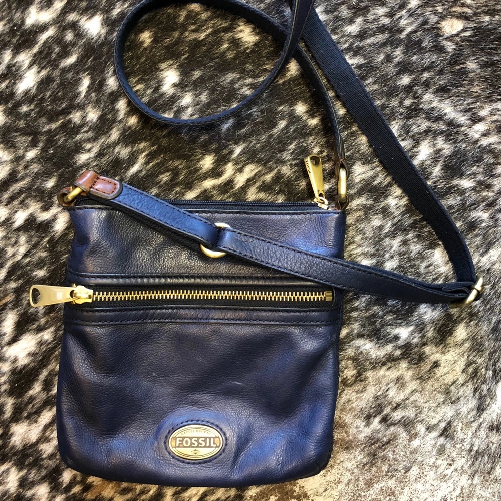 Fossil Crossbody Explorer Bag Blue